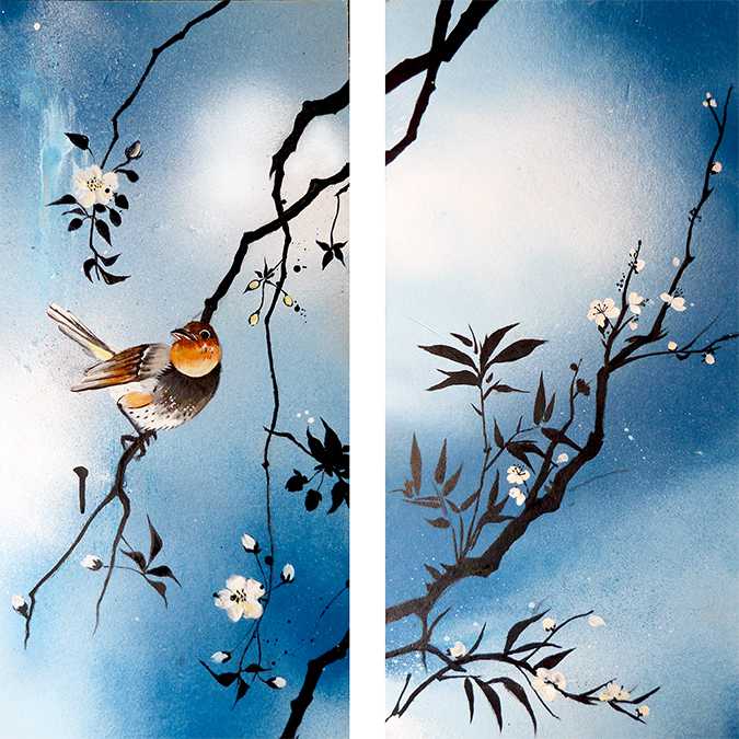 Robin duo by Izabelle Wilding art